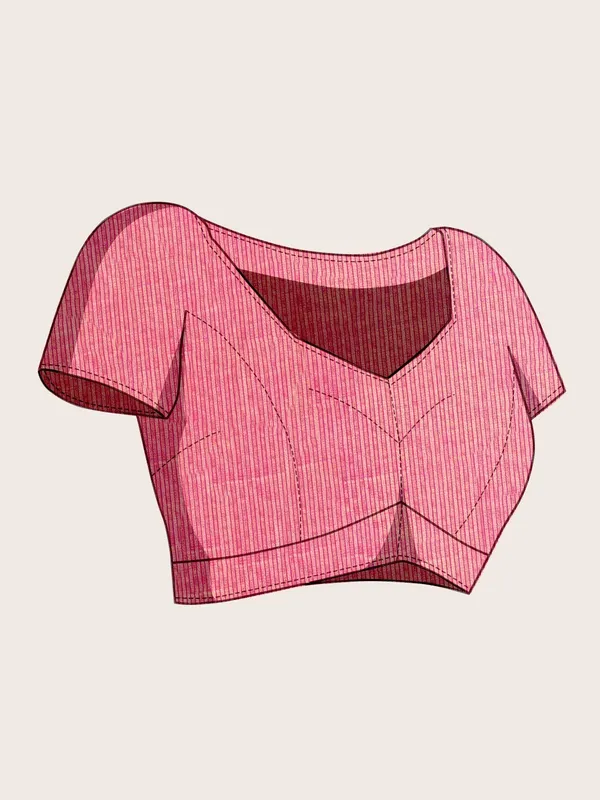 Pink_Cotton_Silk_Woven_Patola_Saree_With_Unstitched_Blouse_For_Women