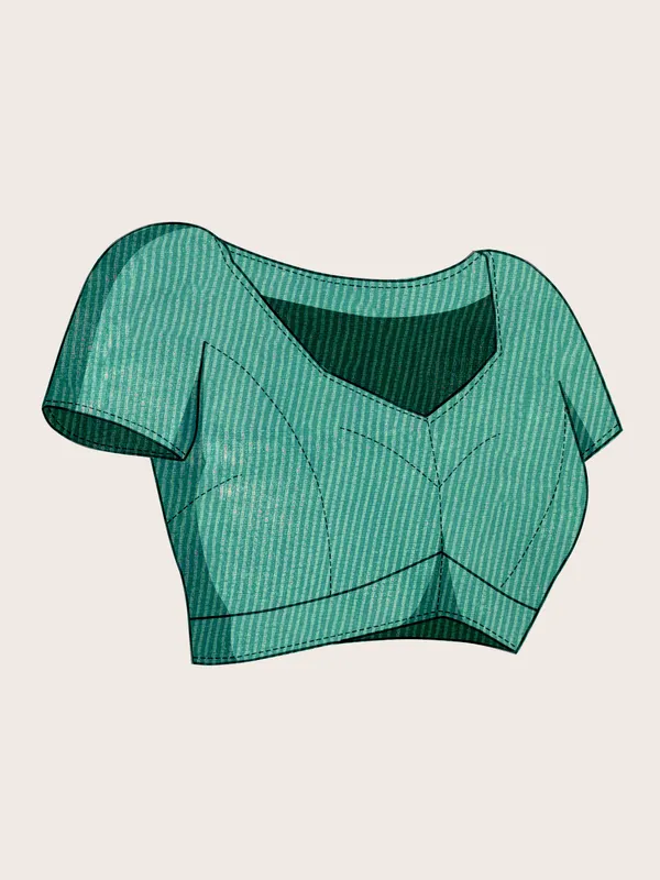 Green_Cotton_Silk_Woven_Patola_Saree_With_Unstitched_Blouse_For_Women