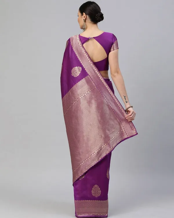 Purple_Cotton_Silk_Woven_Banarasi_Saree_With_Unstitched_Blouse_For_Women