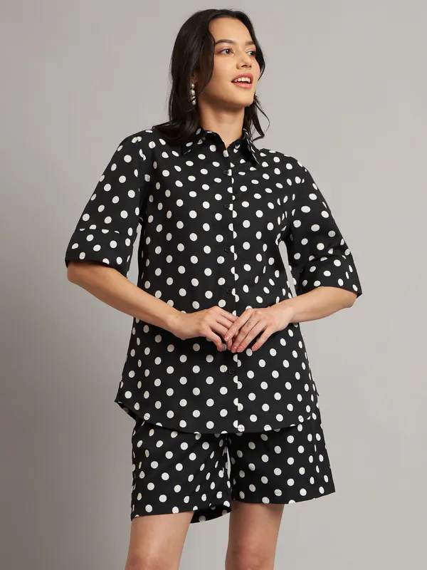 Black_Polka_Polyester_Print_Co-Ords