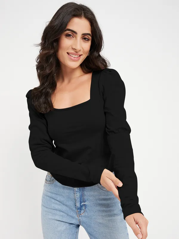 Black_Cotton_Lycra_Tops