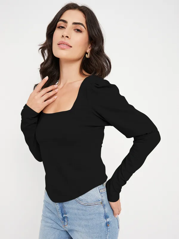 Black_Cotton_Lycra_Tops
