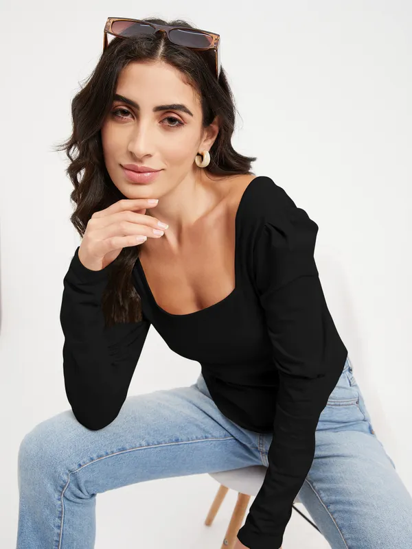 Black_Cotton_Lycra_Tops