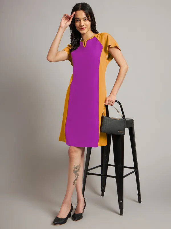 BRINNS_Women_Pure_Cotton_Colourblocked_Sheath_Dress