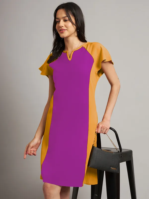 BRINNS_Women_Pure_Cotton_Colourblocked_Sheath_Dress