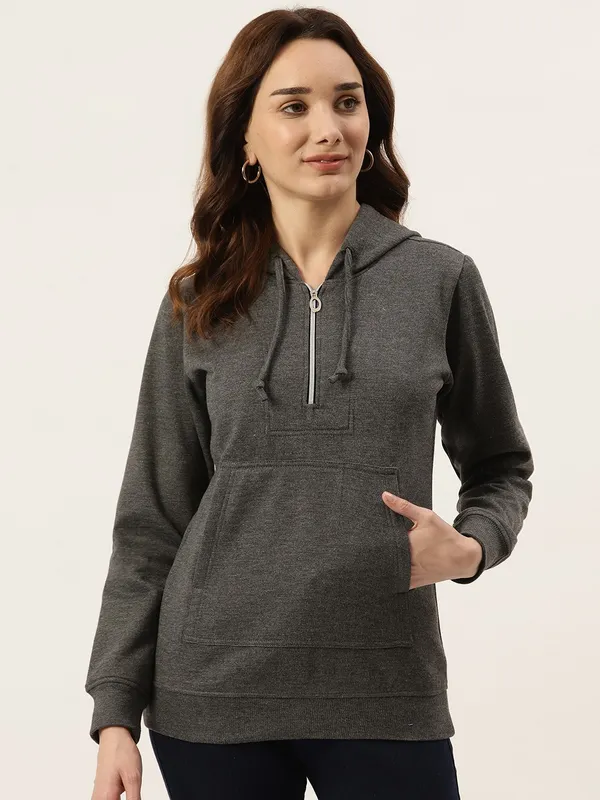 BRINNS_Women_Peach-Coloured_Hooded_Sweatshirt