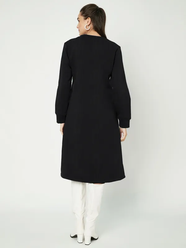 A-Line_Mandarin_Collar_Midi_Dress