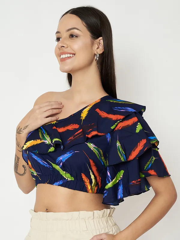 Multi_Print_Polyester_Print_Tops_For_Women