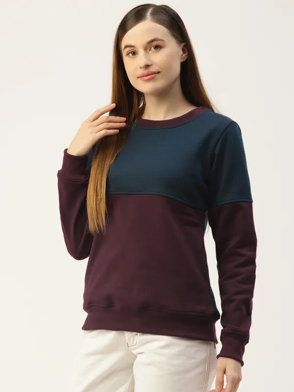 BRINNS_Women_Colourblocked_Fleece_Sweatshirt