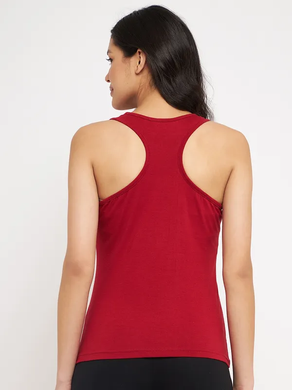 Maroon_Cotton_Lycra_Camisoles