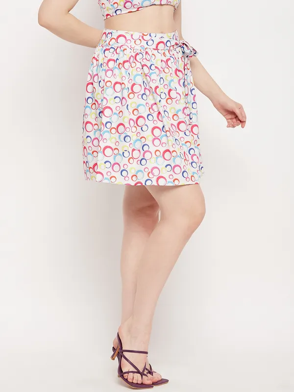 Multi_Print_Polyester_Print_Skirts_For_Women