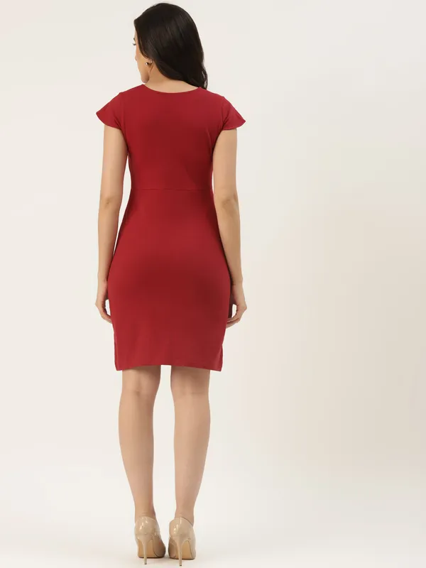 BRINNS_Red_Sheath_Midi_Dress