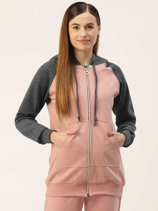 BRINNS_Women_Teal_Blue_Colourblocked_Hooded_Sweatshirt