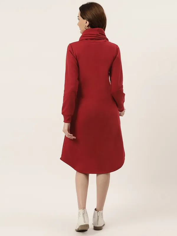 BRINNS_Plus_Size_Hooded_Cowl_Neck_Cuffed_Sleeves_Jumper_Dress