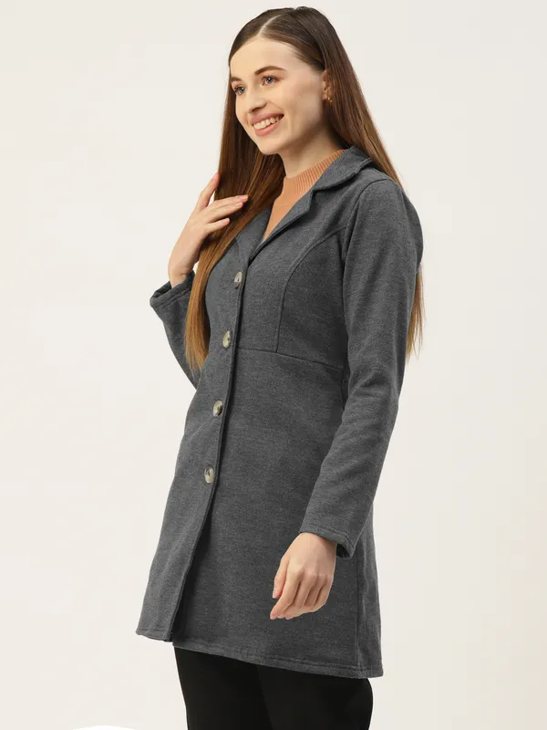 BRINNS_Women_Teal_Fleece_Longline_Princess_Coat