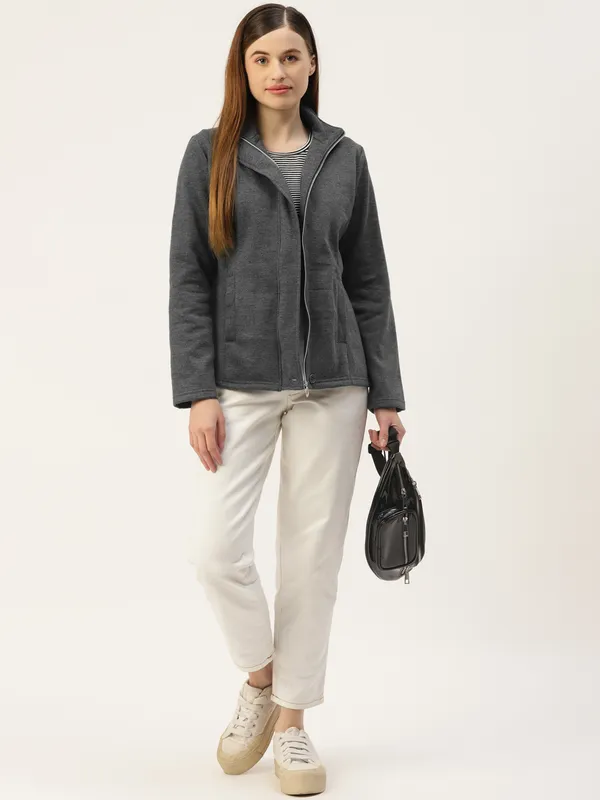 BRINNS_Women_Charcoal_Solid__Sweatshirt