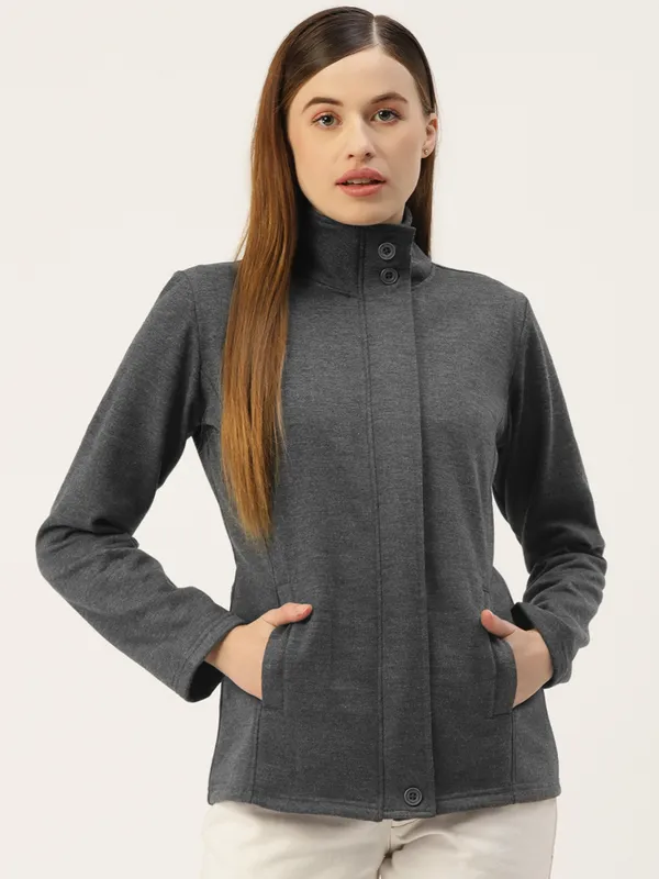 BRINNS_Women_Charcoal_Solid__Sweatshirt