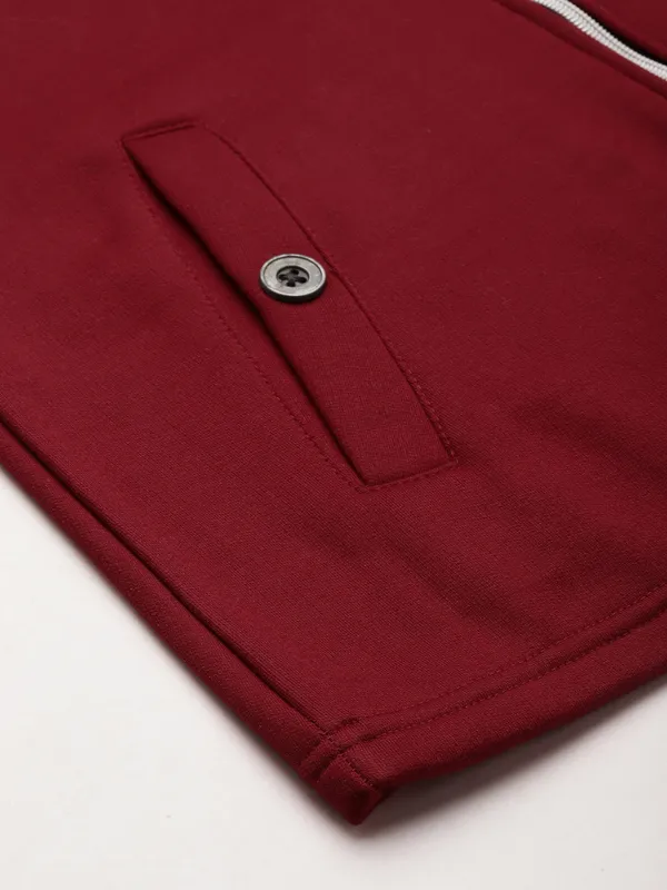 BRINNS_Women_Maroon_Solid_Sweatshirt