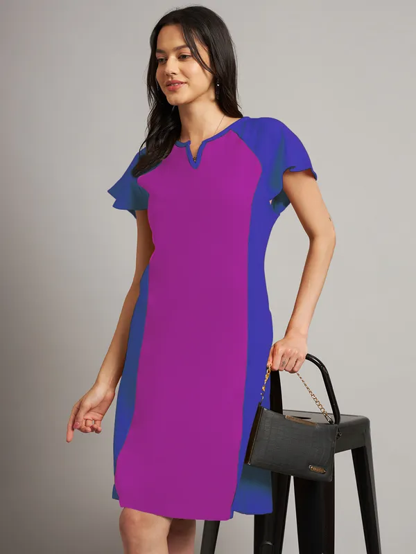 BRINNS_Women_Pure_Cotton_Colourblocked_Sheath_Dress