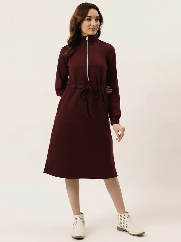 BRINNS_Women_Colourblocked_A-Line_Dress
