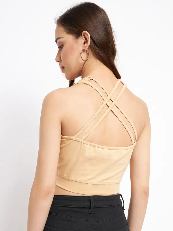 Beige_Cotton_Lycra_Tops