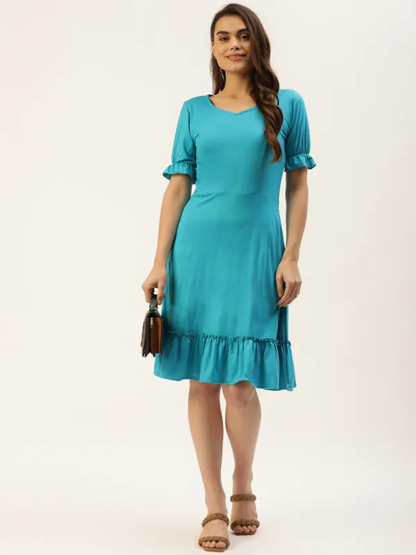 Turq_Viscose_Dresses