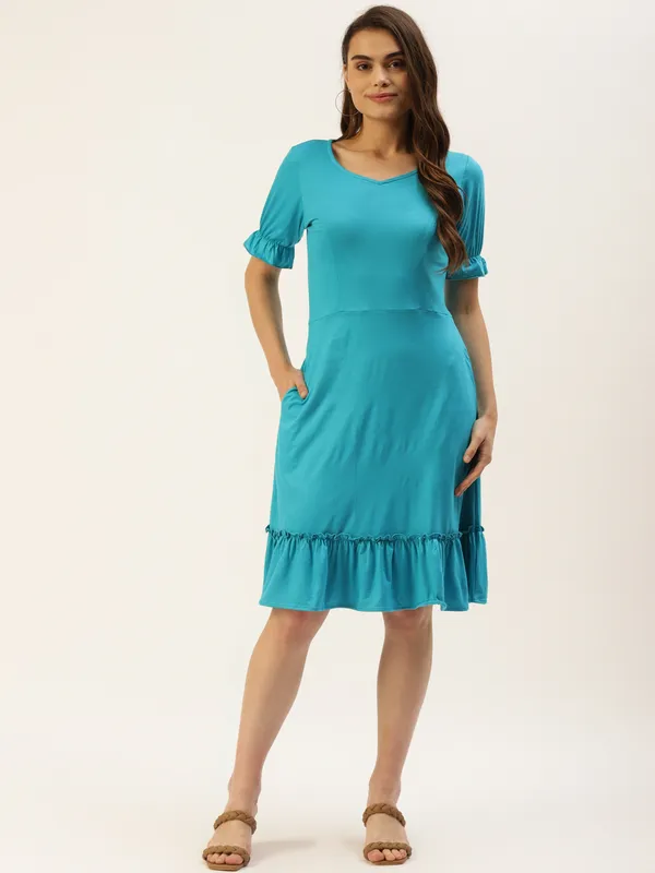Turq_Viscose_Dresses