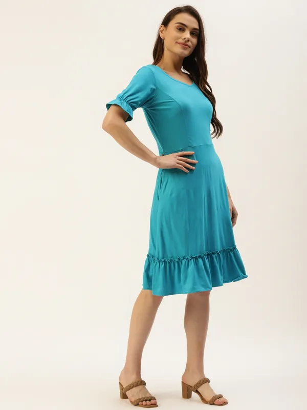 Turq_Viscose_Dresses