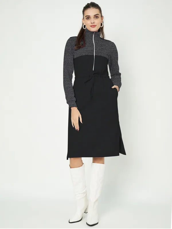 BRINNS_Women_Colourblocked_A-Line_Dress