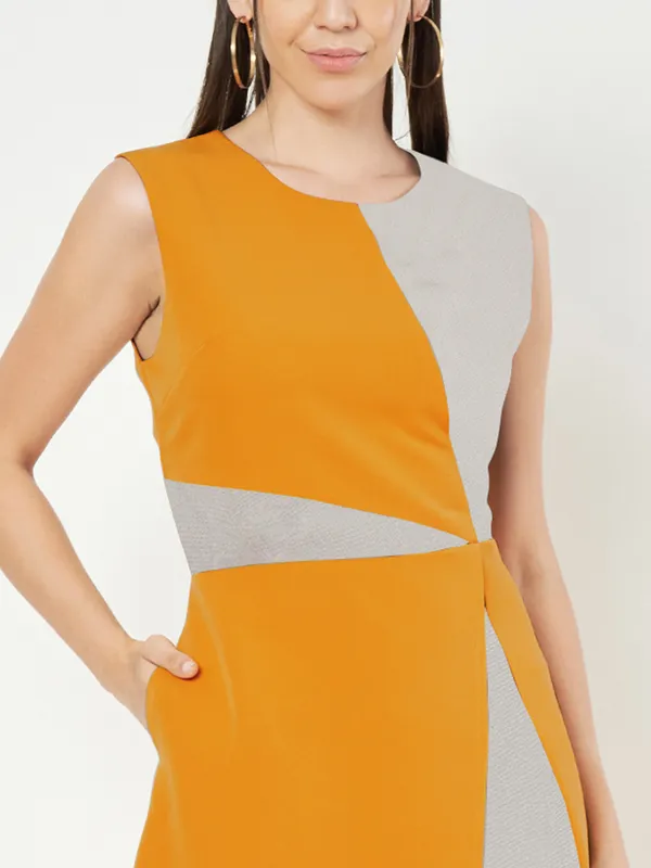 BRINNS_Women_Colourblocked_A-Line_Dress