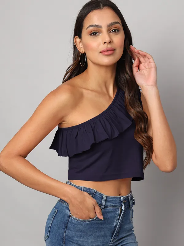 Navy_Cotton_Blend_Single_Jersey_Tops