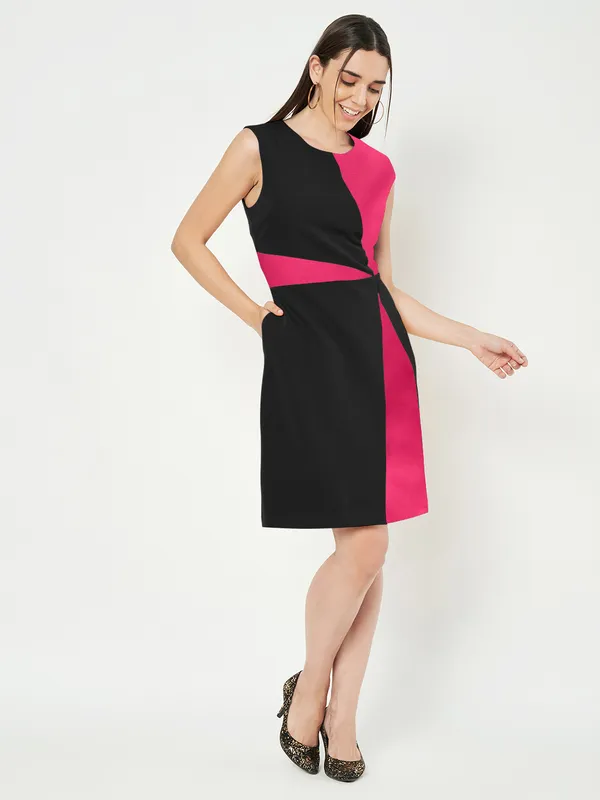 BRINNS_Women_Colourblocked_A-Line_Dress