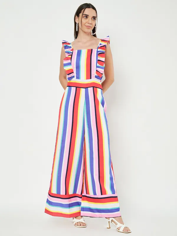 Striped_Printed_Square_Neck_Basic_Jumpsuit