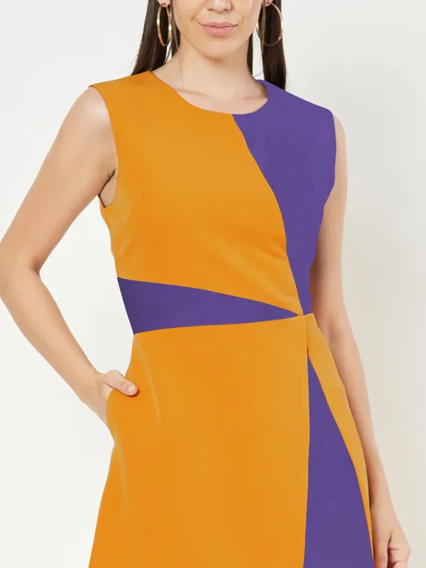 BRINNS_Women_Colourblocked_A-Line_Dress