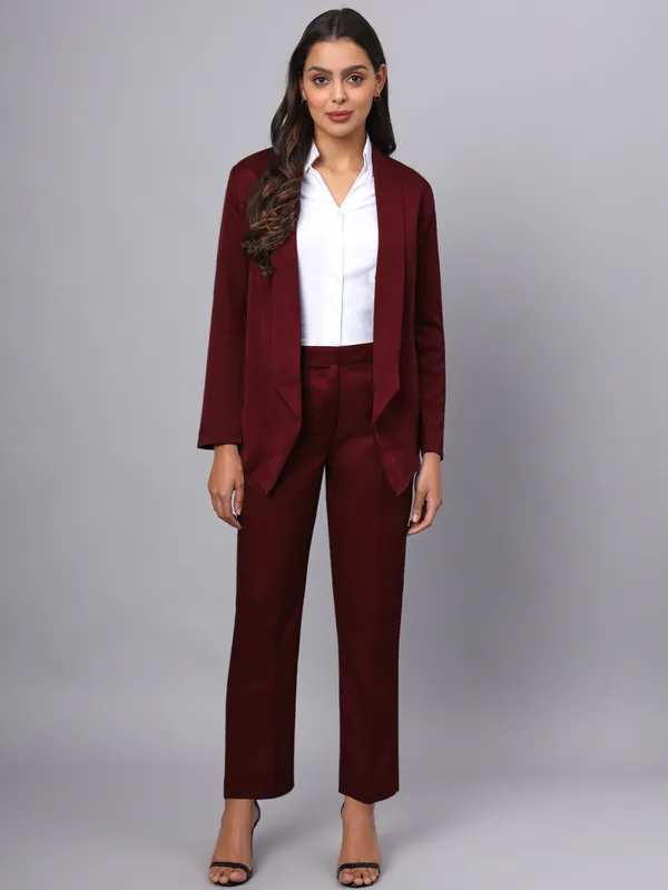 Burgundy_Polyester_Lycra_Suits
