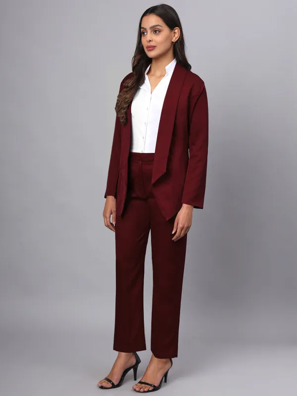 Burgundy_Polyester_Lycra_Suits