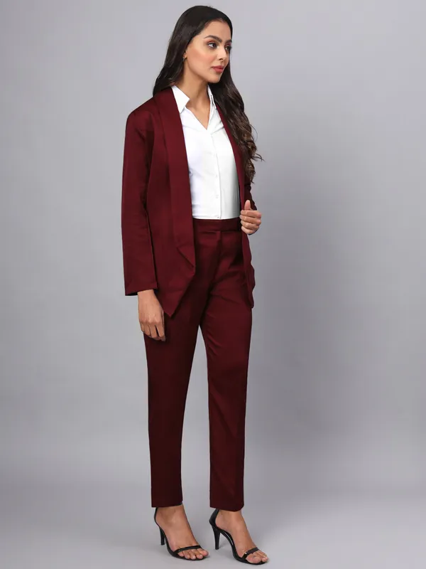 Burgundy_Polyester_Lycra_Suits