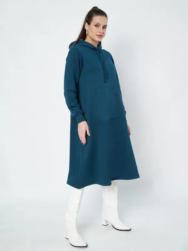 BRINNS_Women_Hood_Cuffed_Sleeves_A-Line_Midi_Dress