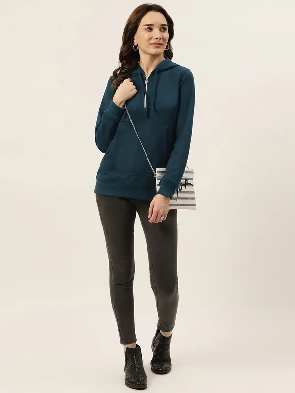 BRINNS_Women_Peach-Coloured_Hooded_Sweatshirt