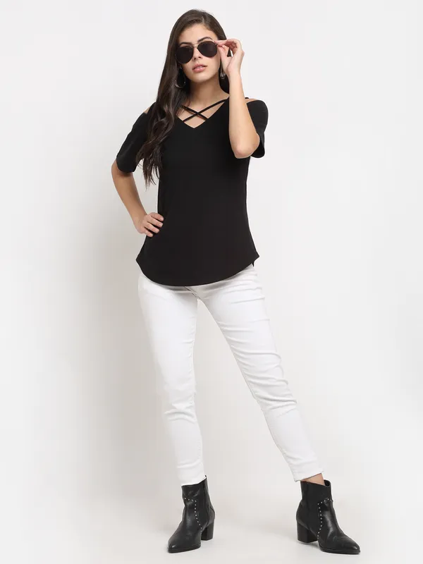 Black_Cotton_Blend_Single_Jersey_Tops