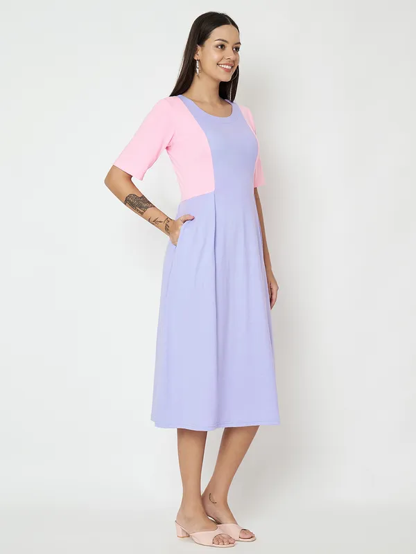 Lavenbbpink_Cotton_Blend_Single_Jersey_Dresses