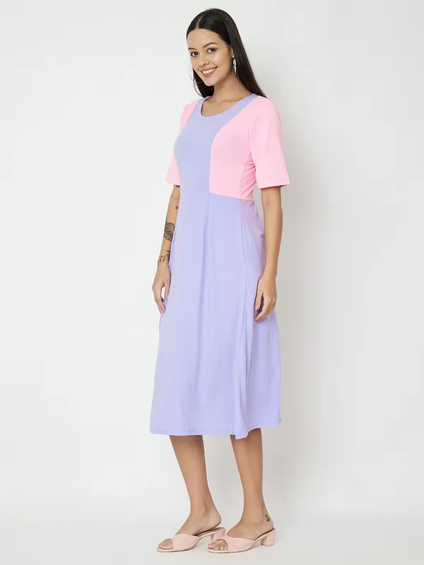 Lavenbbpink_Cotton_Blend_Single_Jersey_Dresses