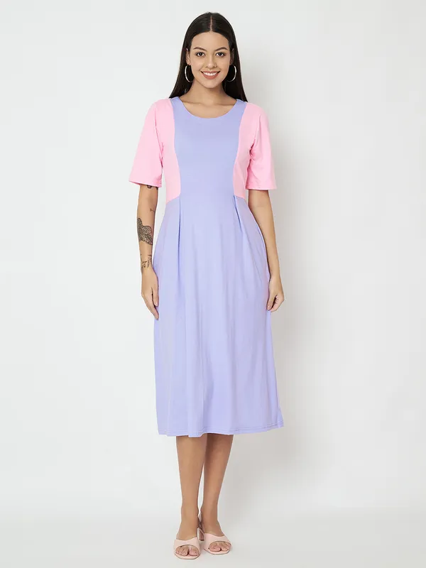 Lavenbbpink_Cotton_Blend_Single_Jersey_Dresses