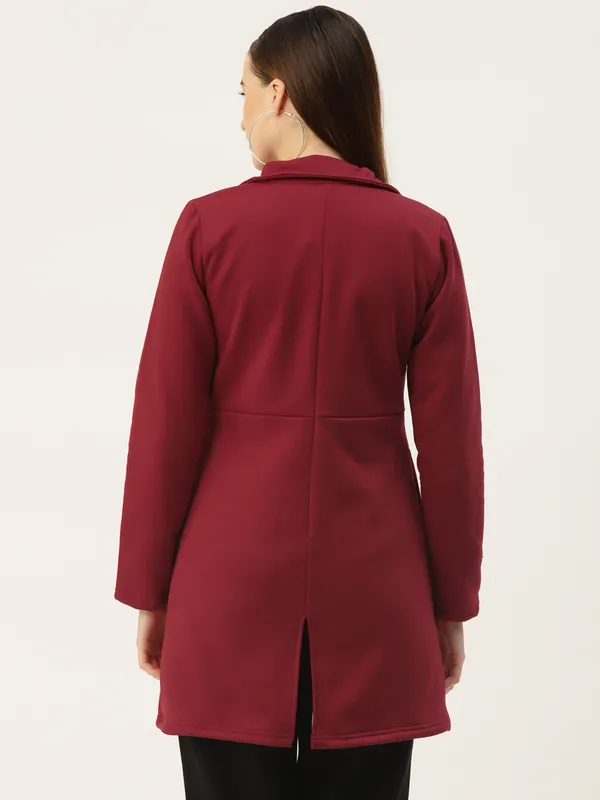 BRINNS_Women_Teal_Fleece_Longline_Princess_Coat