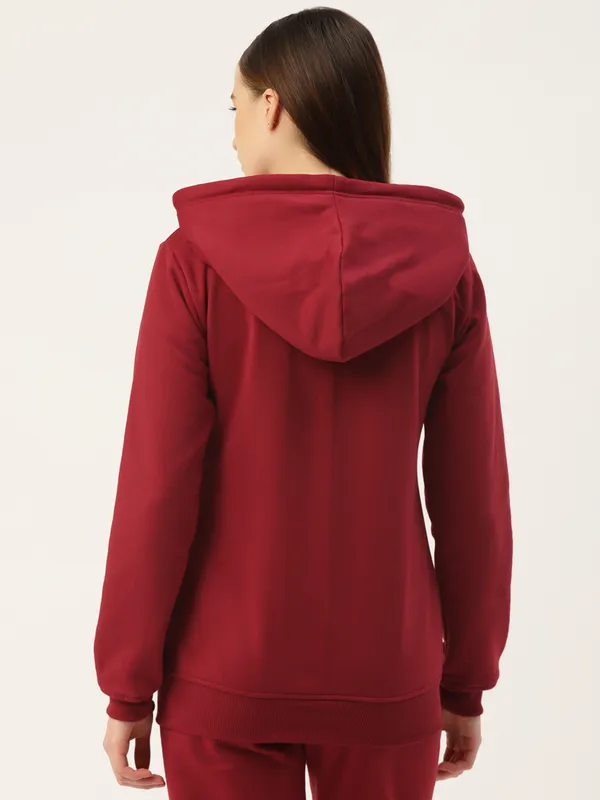BRINNS_Women_Pink_Solid_Hooded_Sweatshirt