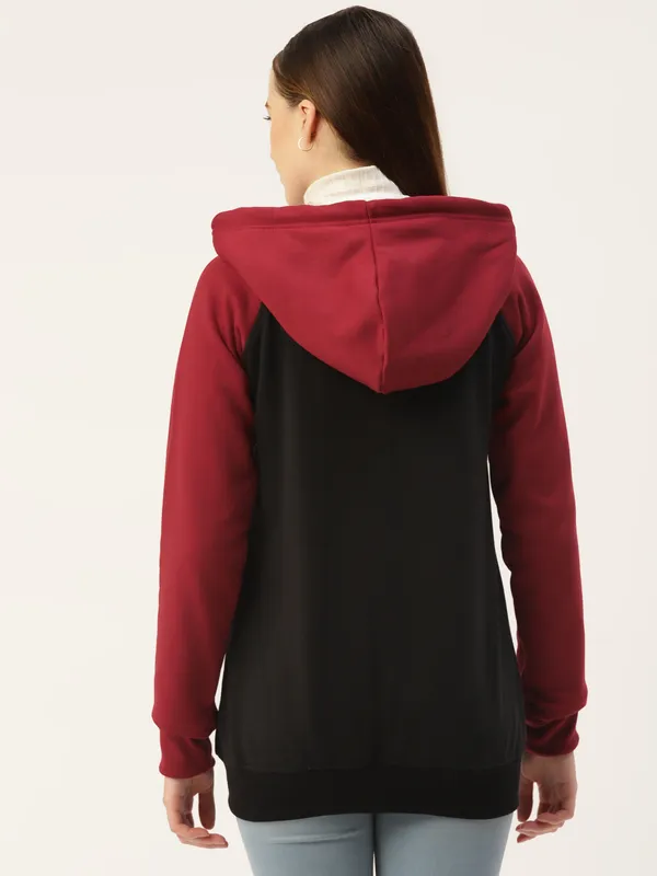 BRINNS_Women_Teal_Blue_Colourblocked_Hooded_Sweatshirt