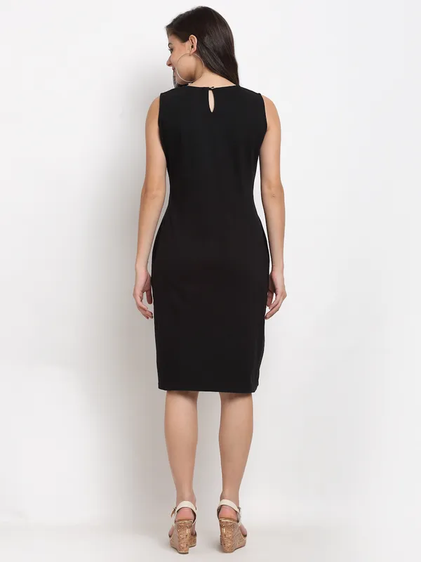 White_Solid_Pure_Cotton_A-Line_Midi_Dress