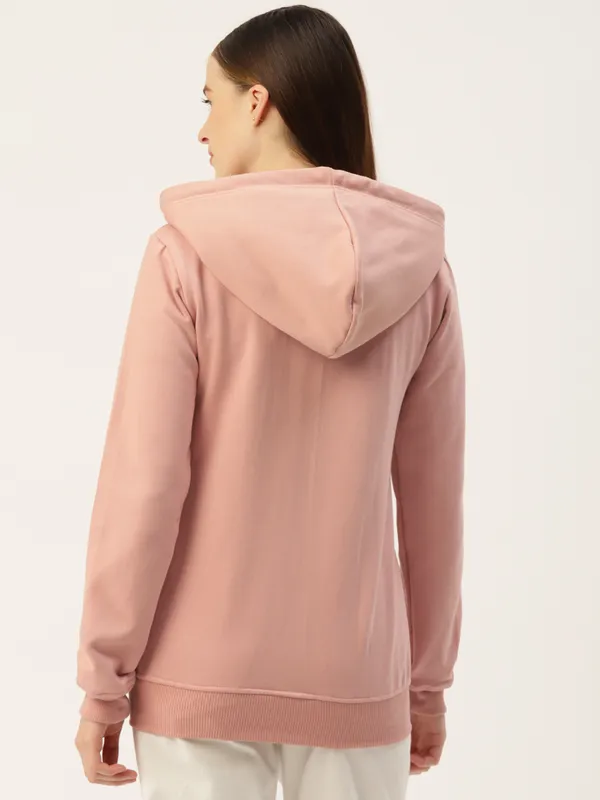 BRINNS_Women_Pink_Solid_Hooded_Sweatshirt