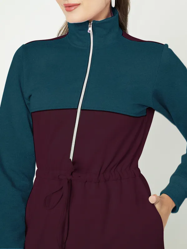 BRINNS_Women_Colourblocked_A-Line_Dress