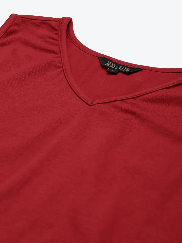 Maroon_Cotton_Lycra_Tops
